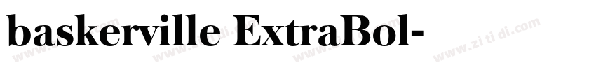 baskerville ExtraBol字体转换